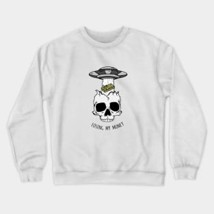 Losing My Money UFO Skull Crewneck Sweatshirt